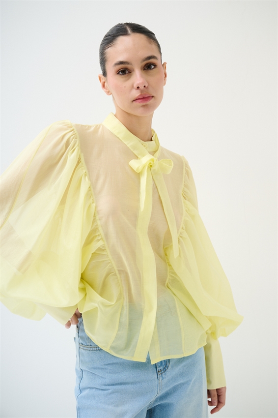 CAMICIA COLLO COREANA MANICA PIPISTRELLO LYOCELL MORO