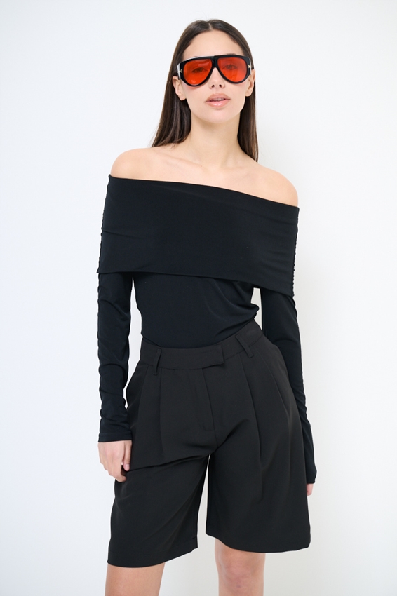 MAGLIA SCOLLO SHIFFER MANICA LUNGA NERO