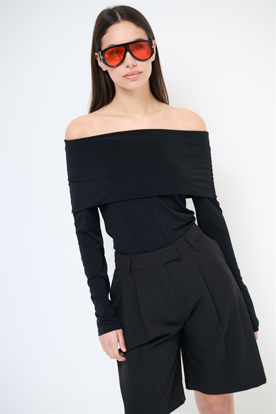 MAGLIA SCOLLO SHIFFER MANICA LUNGA NERO