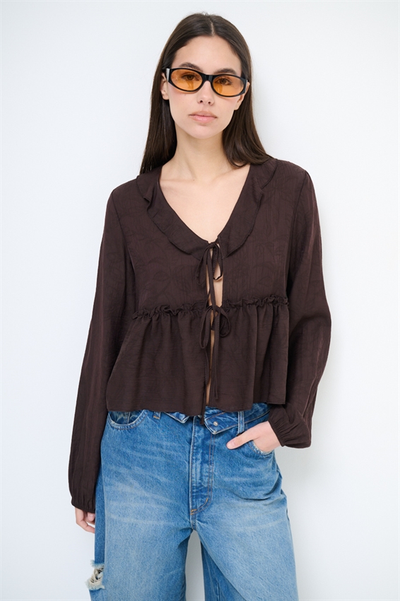 BLUSA CON LACCI MORO