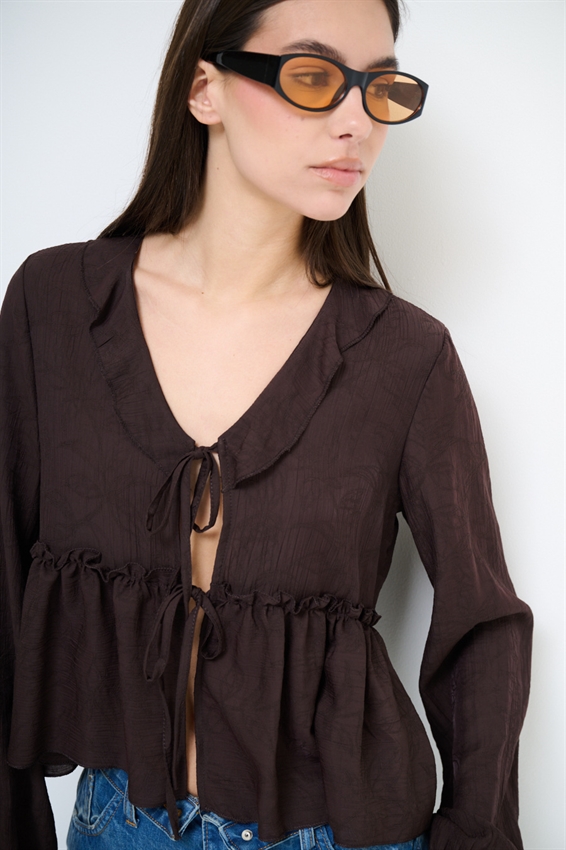 BLUSA CON LACCI MORO