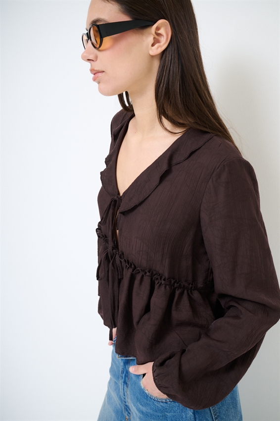 BLUSA CON LACCI MORO