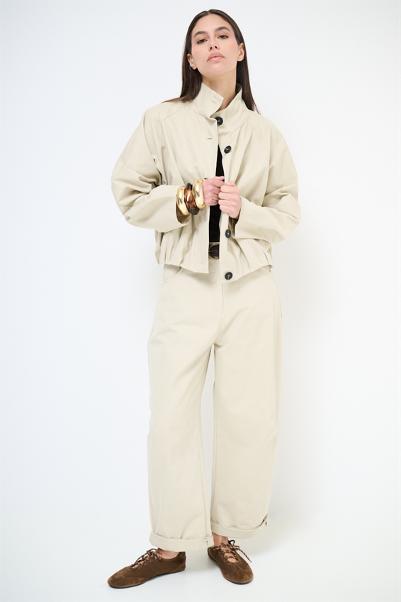 BOMBER CON COLLO ALTO SABBIA