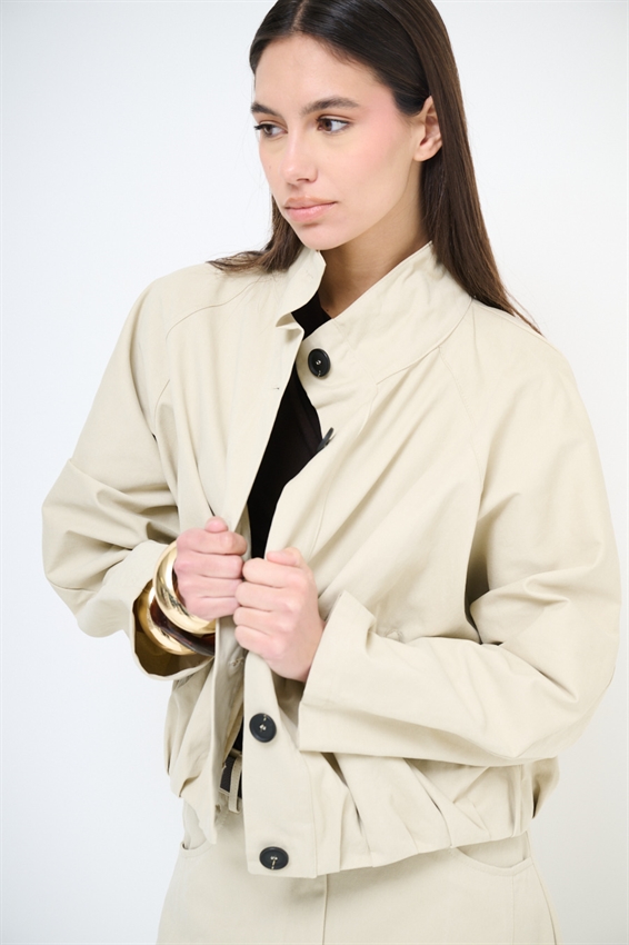 BOMBER CON COLLO ALTO SABBIA