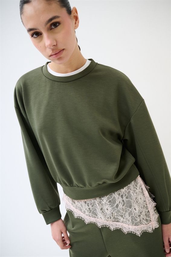 MAGLIA CORTA CON CUCITURA SULLA MANICA ARMY