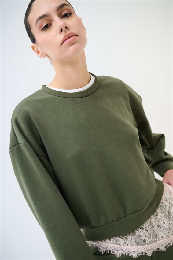 MAGLIA CORTA CON CUCITURA SULLA MANICA ARMY