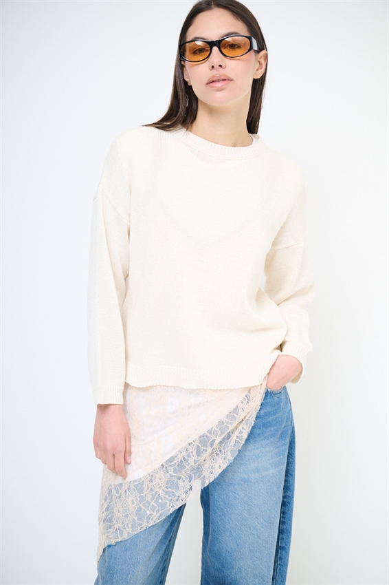 MAGLIA PARICOLLO IN COTONE NATURALE