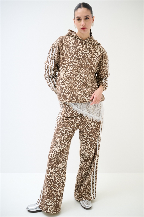 FELPA CAPPUCCIO + BANDE SAFARI