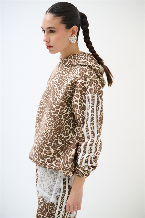 FELPA CAPPUCCIO + BANDE SAFARI