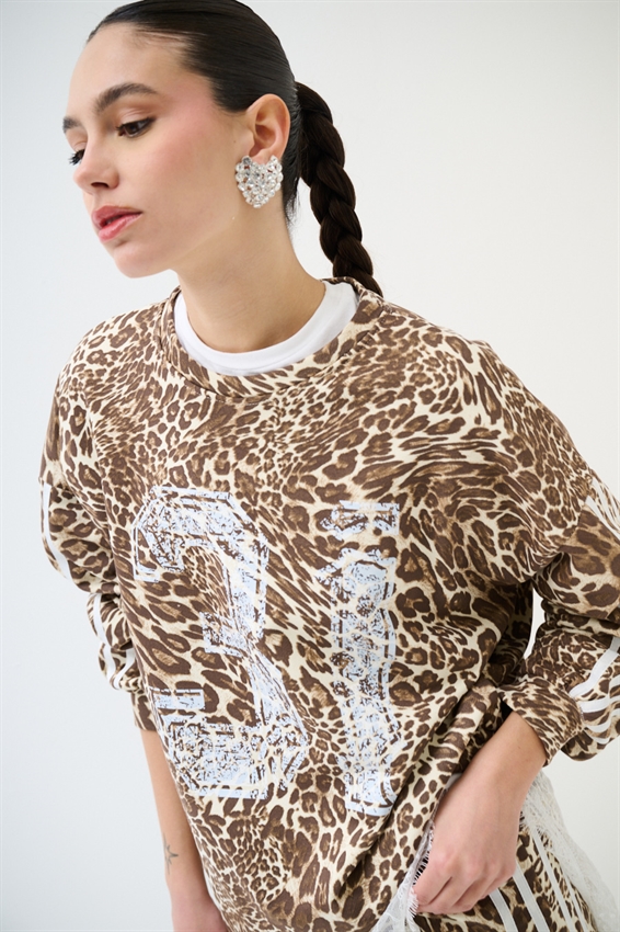 FELPA OVER STAMPA 31 + BANDE SAFARI