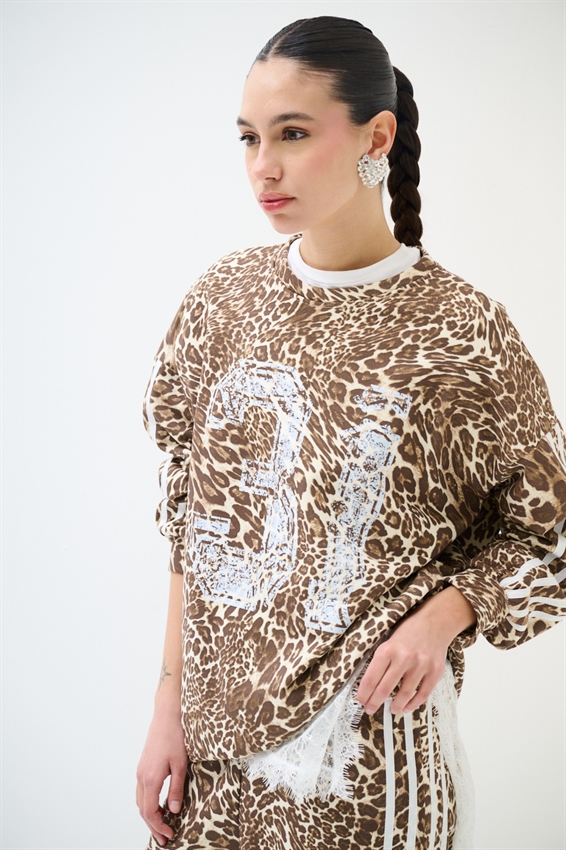 FELPA OVER STAMPA 31 + BANDE SAFARI