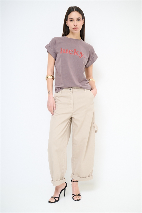 PANTALONE BULL LACCIO LATERALE E TASCONI DIETRO BEIGE