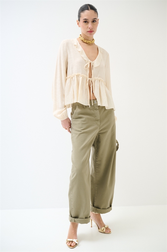 PANTALONE BULL LACCIO LATERALE E TASCONI DIETRO VERDE MILITARE