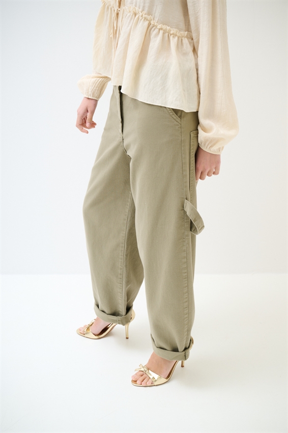 PANTALONE BULL LACCIO LATERALE E TASCONI DIETRO VERDE MILITARE