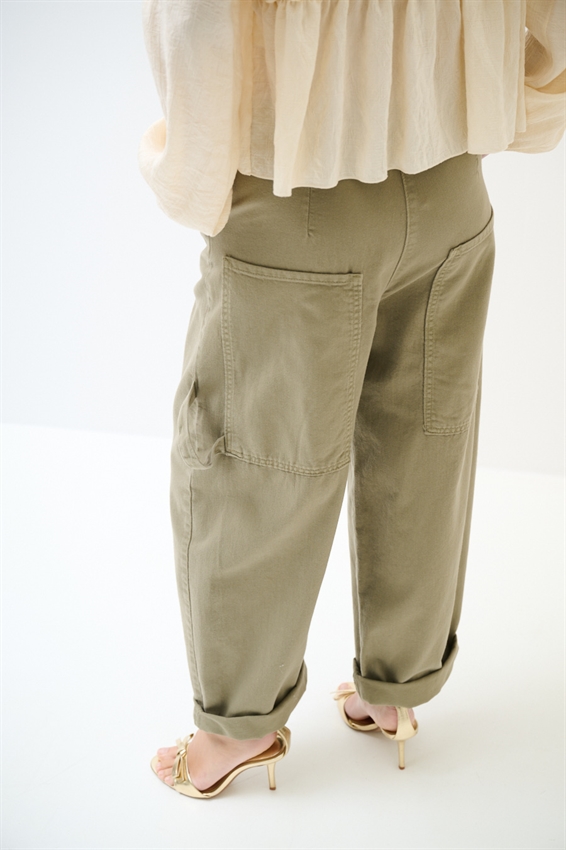PANTALONE BULL LACCIO LATERALE E TASCONI DIETRO VERDE MILITARE