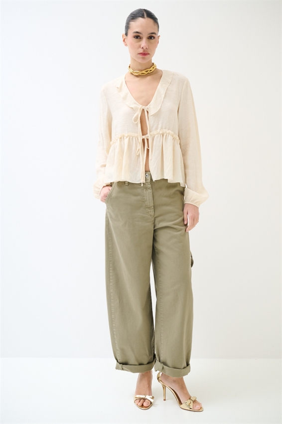 PANTALONE BULL LACCIO LATERALE E TASCONI DIETRO VERDE MILITARE