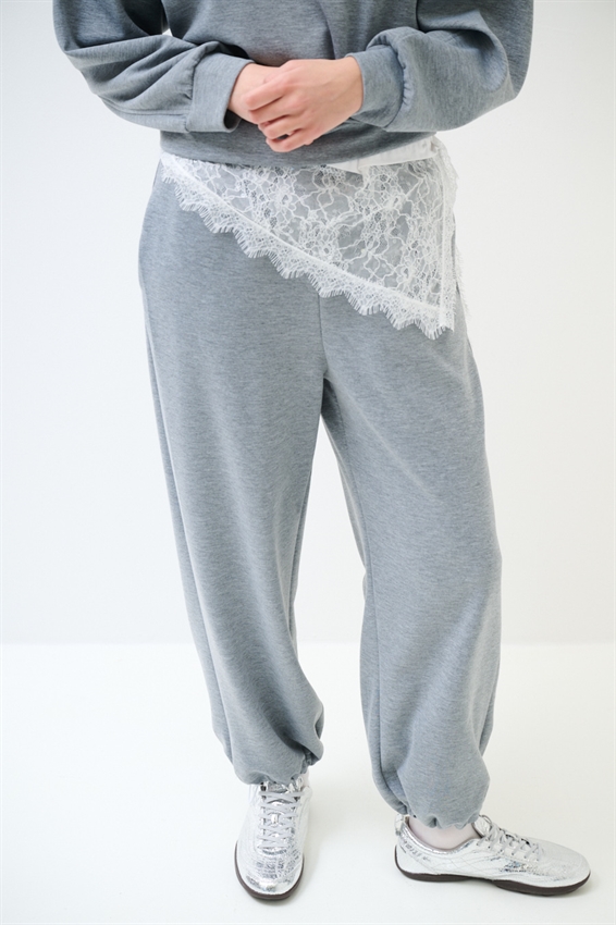 PANTALONE CON COULISSE SUL FONDO REGOLABILE GRIGIO