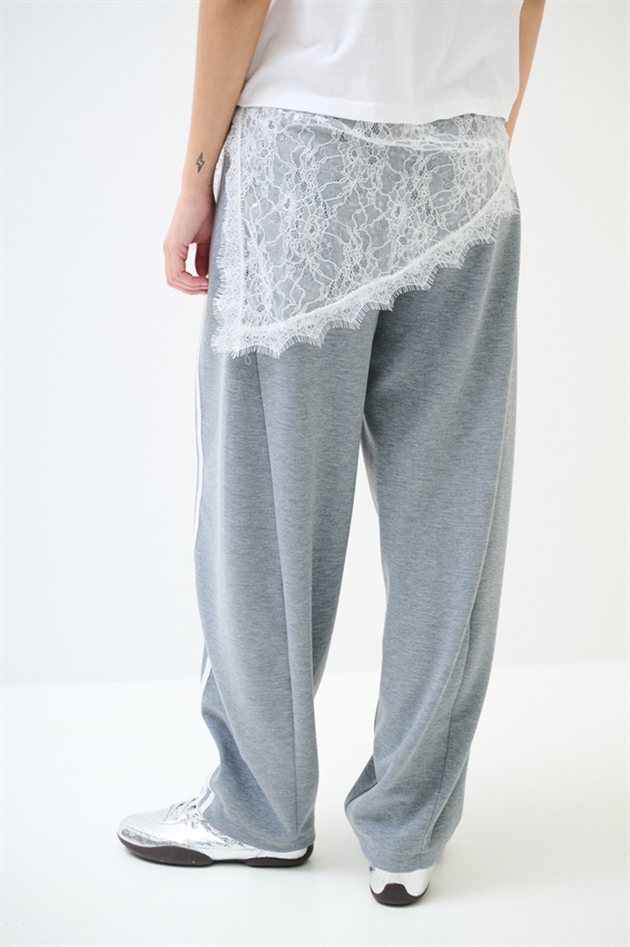 PANTALONE BALLOON CON BANDE GRIGIO