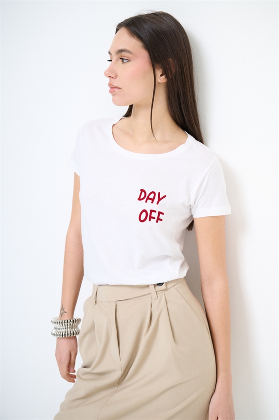 T-SHIRT BASIC STAMPA DAY OFF BORDEAUX