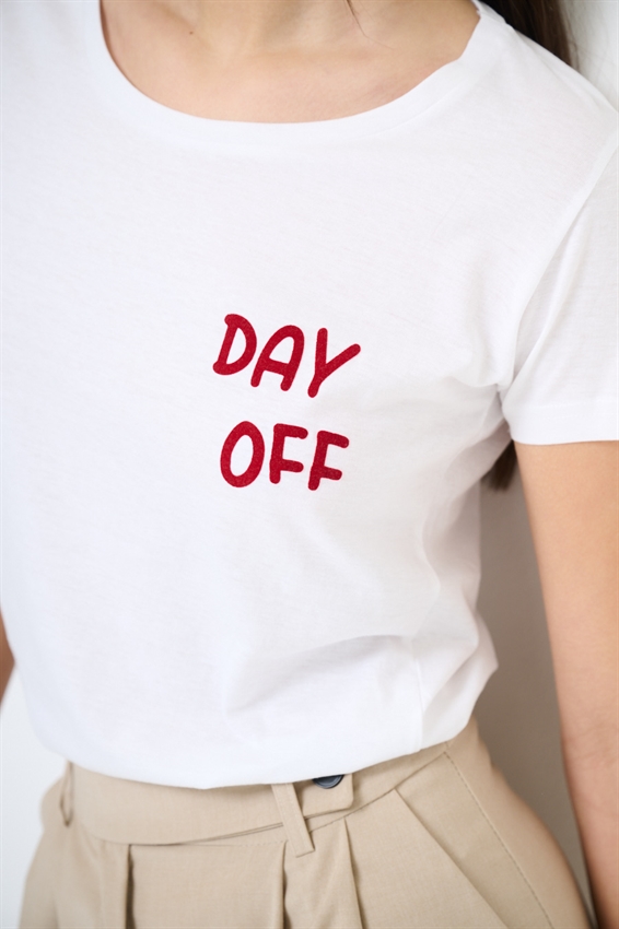 T-SHIRT BASIC STAMPA DAY OFF BORDEAUX