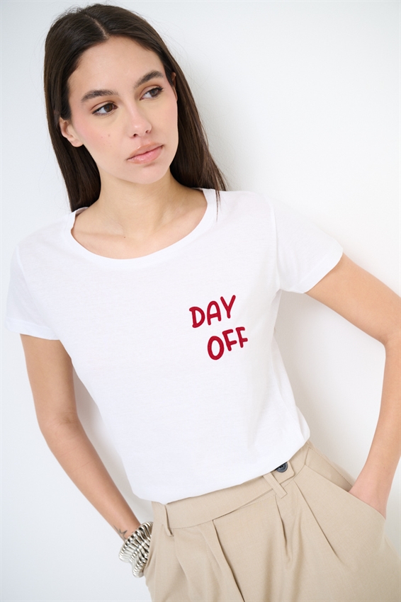 T-SHIRT BASIC STAMPA DAY OFF BORDEAUX
