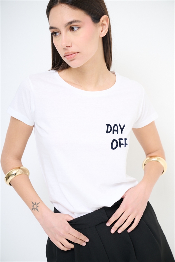 T-SHIRT BASIC STAMPA DAY OFF NAVY