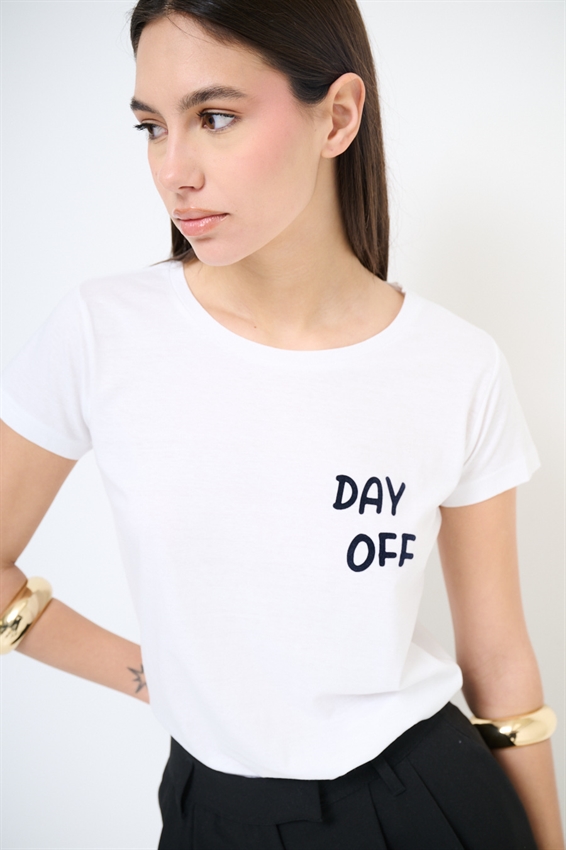 T-SHIRT BASIC STAMPA DAY OFF NAVY