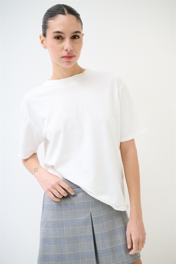 T-SHIRT BASIC TINTA UNITA BIANCO