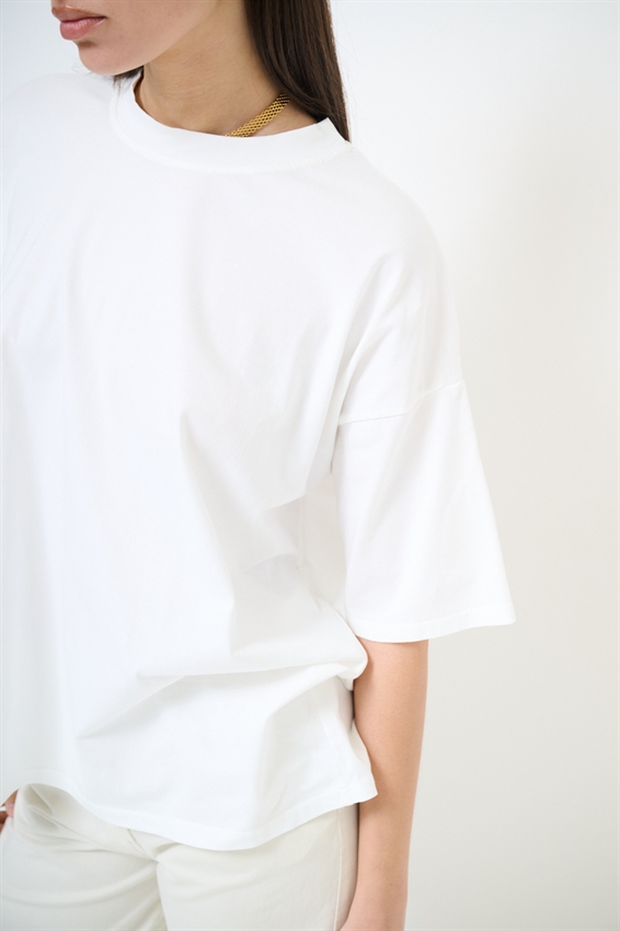 T-SHIRT OVER TINTA UNITA BIANCO