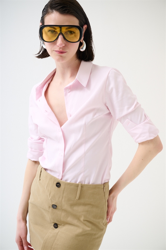 CAMICIA OXFORD SLIM ROSA