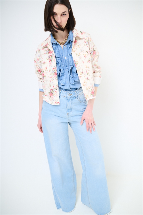 GIACCHINO IN GABARDINA CON STAMPA BURRO