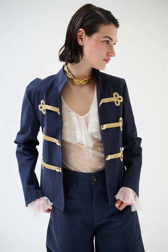 GIACCA NAPOLEONICA CON ALAMARI BLU