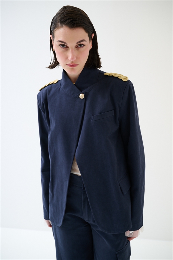 GIACCA ABB. ALTA CON ACCESSORIO SPALLA BLU