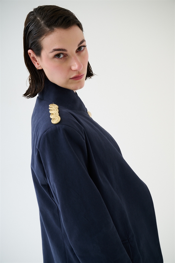 GIACCA ABB. ALTA CON ACCESSORIO SPALLA BLU