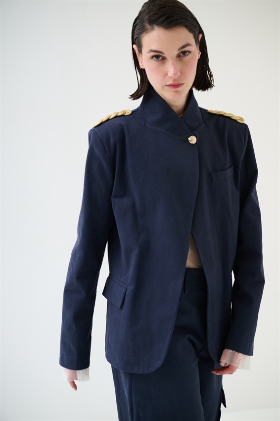 GIACCA ABB. ALTA CON ACCESSORIO SPALLA BLU