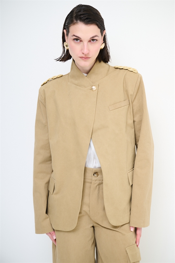 GIACCA ABB. ALTA CON ACCESSORIO SPALLA CAMMELLO