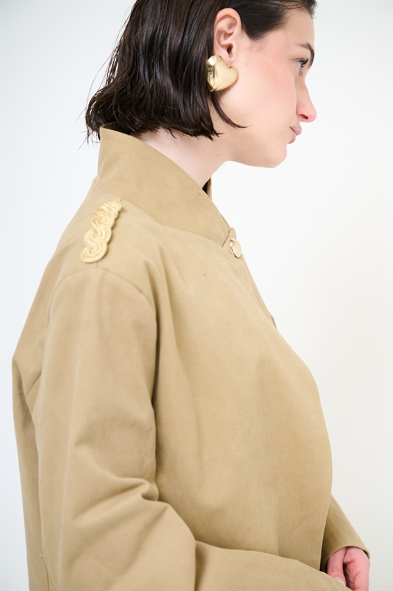 GIACCA ABB. ALTA CON ACCESSORIO SPALLA CAMMELLO