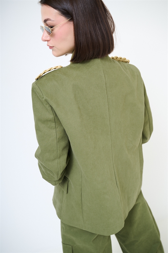 GIACCA ABB. ALTA CON ACCESSORIO SPALLA VERDE MILITARE