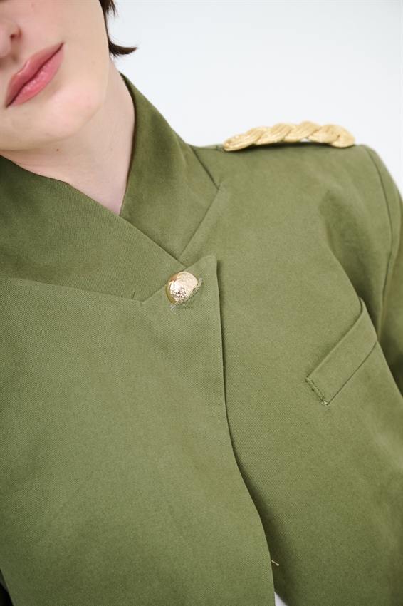 GIACCA ABB. ALTA CON ACCESSORIO SPALLA VERDE MILITARE
