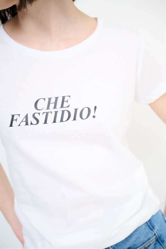 T-SHIRT STAMPA CHE FASTIDIO NERO