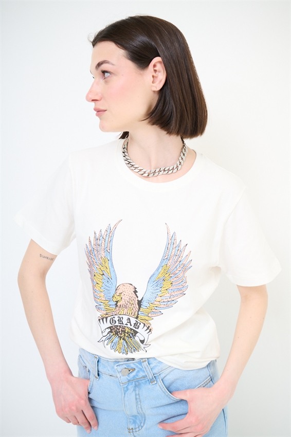 T-SHIRT BASIC AQUILA BIANCO