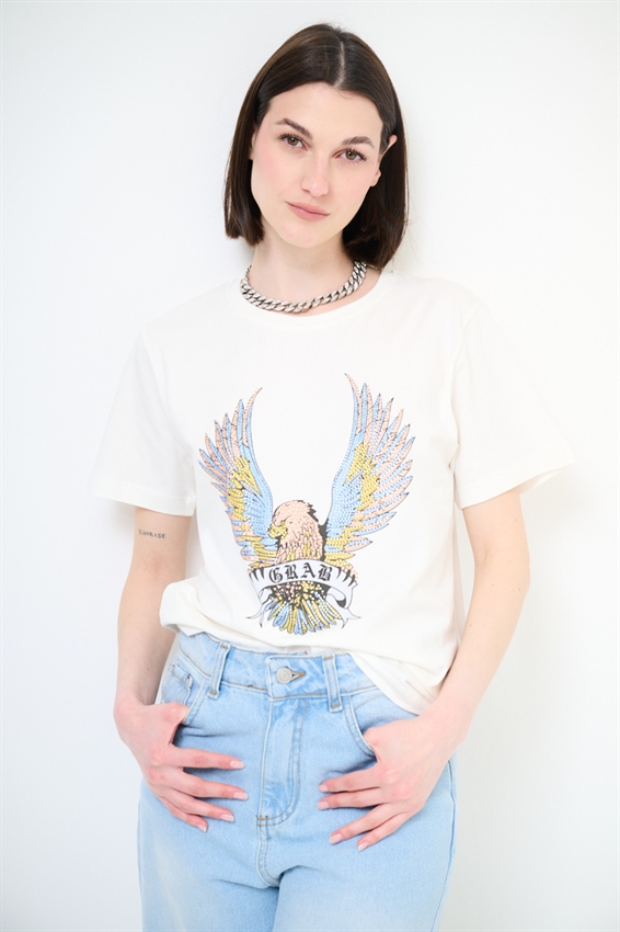 T-SHIRT BASIC AQUILA BIANCO