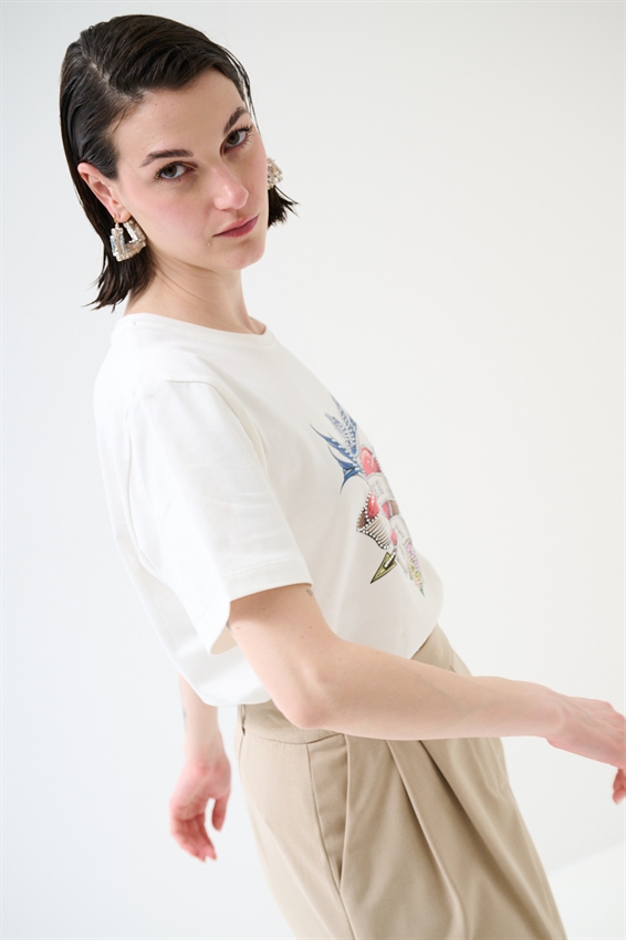 T-SHIRT FOREVER TATTOO BIANCO