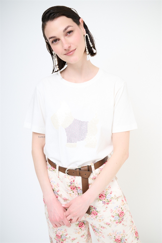 T-SHIRT SCHNAUZER BIANCO