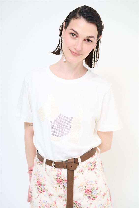 T-SHIRT SCHNAUZER BIANCO