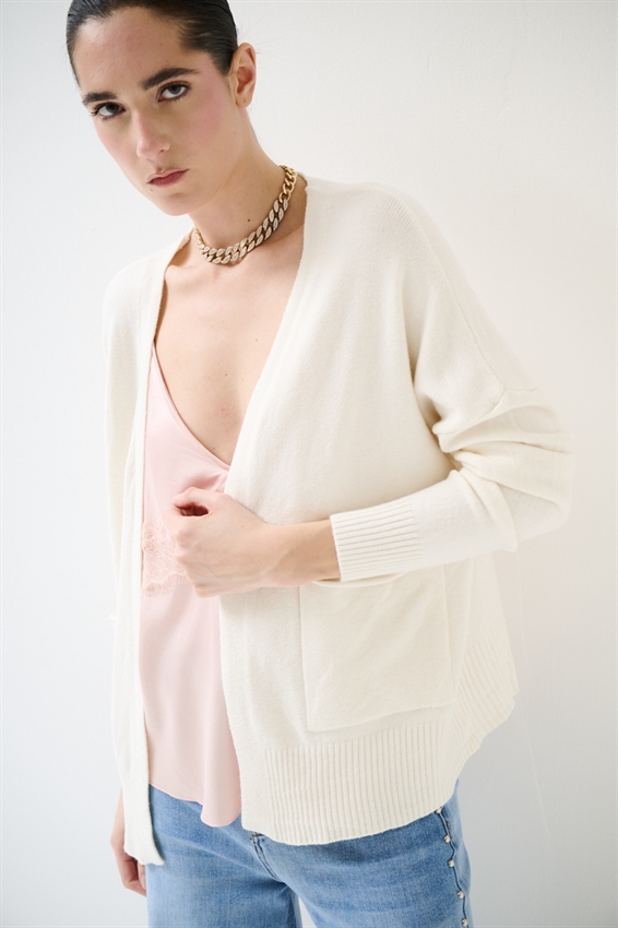 CARDIGAN APERTO CON TASCHE