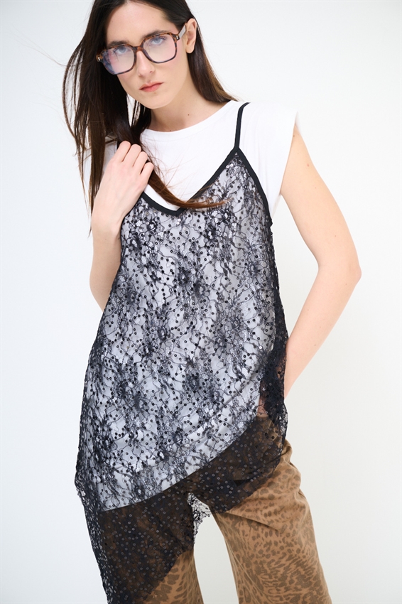 ABITO IN COTONE CON ABITO IN PIZZO