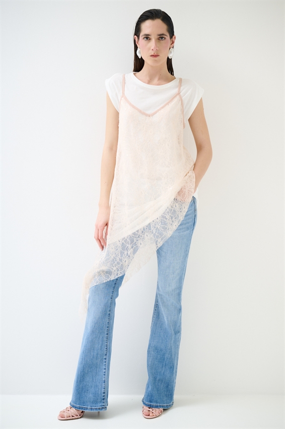 ABITO IN COTONE CON ABITO IN PIZZO