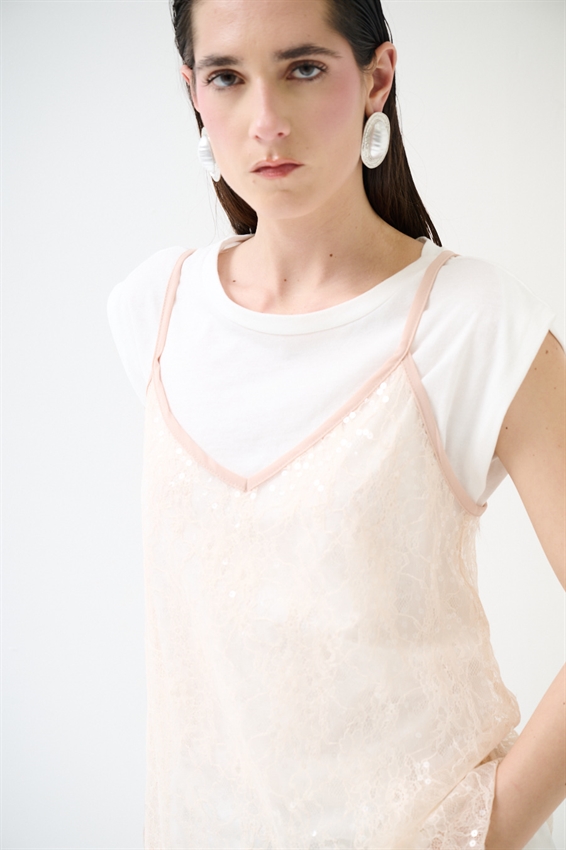 ABITO IN COTONE CON ABITO IN PIZZO