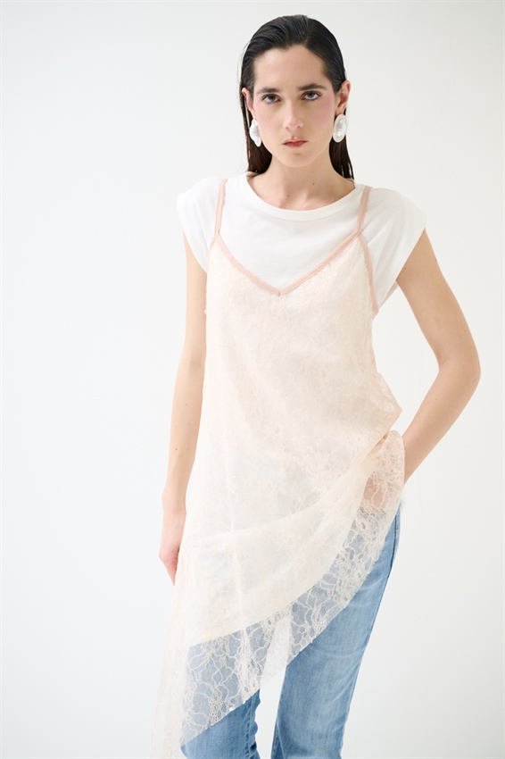 ABITO IN COTONE CON ABITO IN PIZZO